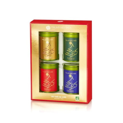 SMAKSSETT MED 4 ØKOLOGISKE JULETEER I DELIKATE SMÅBOKSER